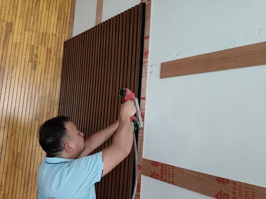 Durable Acoustic Wood Slat Panels Interior Wall Decorative Slat Wood Panels