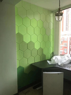 Sound Absorbing Polyester Fiber Acoustic Panel Hexagon PET Acoustic Felt Panel