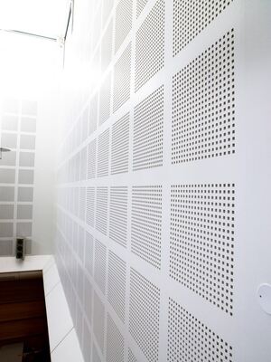 Sound Insulation Acoustic Perforated Wood Panels MDF Board 3D Wall Panel