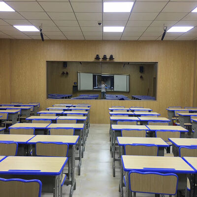 Acoustic Grooved Wood Wall And Ceiling Panels MDF Decorative Home Soundproofing Panels