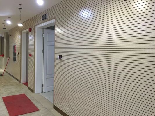 Durable Grooved Wood Wall Panel Decorative MDF Melamine Board