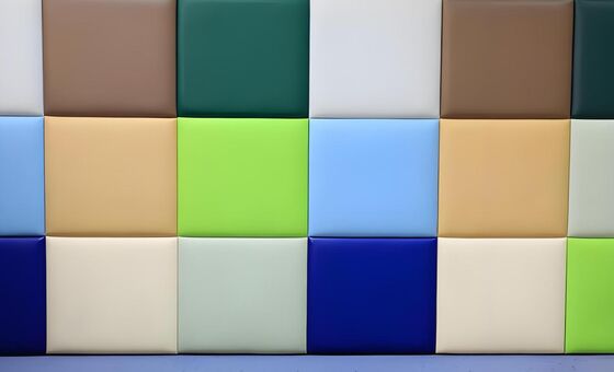 Noise Reduction Fiber Glass Foam Mat Durable Leather Wall Panel For Gym