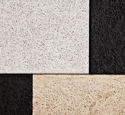 Eco Friendly Decorative Wood Wool Panels Durable Ceiling Acoustic Wood Wool Board For Hall