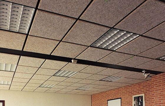 Acoustic Wood Wool Ceiling Panels Cement Board For Stadium