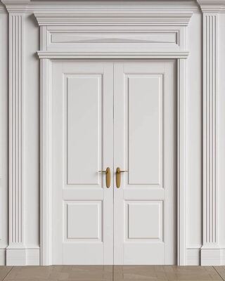 Durable Sound Insulation Door Soundproof Wooden Double Doors For House