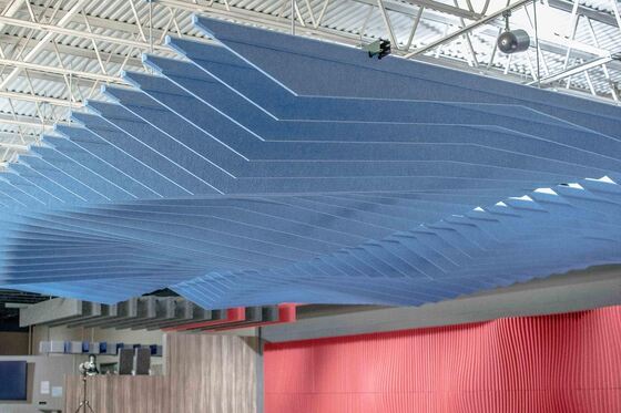 Eco Friendly Fiberglass Acoustic Natural Wood Veneer Ceiling Panels