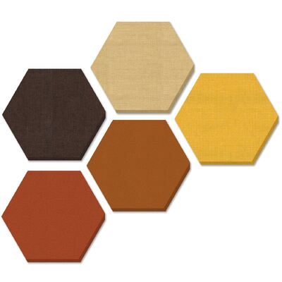 Sound Absorbing Polyester Fiber Acoustic Panel Hexagon PET Acoustic Felt Panel
