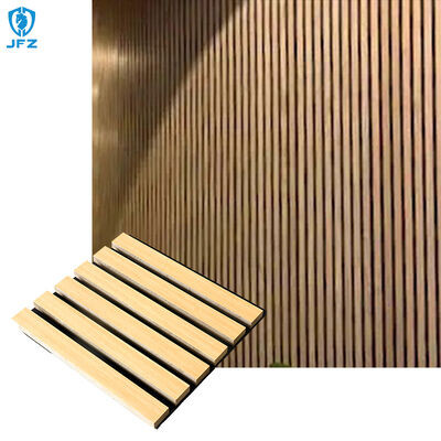 White Acoustic Slat Wood Panel Fireproof Akupanel MDF Wood Veneer Acoustic Panels
