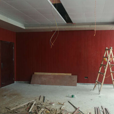 Indoor Groove Wood Acoustic Panel MDF Melamine Board For Hall