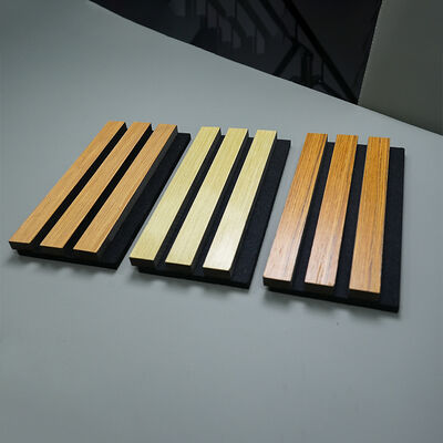 Custom Akupanel Acoustic Slat Wood Panel MDF Wood Veneer Slat Panels For Hall