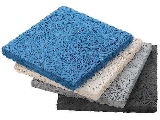 B1 Fireproof Wood Wool Acoustic Wall Panels Eco Friendly Acoustic Ceiling Panel