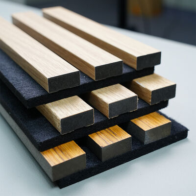 Customized MDF Acoustic Slat Wood Panel Acoustic Sound Panels For Walls