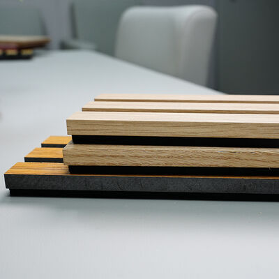 Customized MDF Acoustic Slat Wood Panel Acoustic Sound Panels For Walls