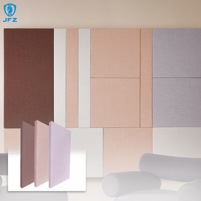 3D Wall Panel Fabric Wrapped Acoustic Board Adhesive Backing