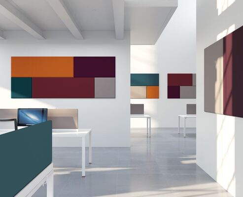 High Density Fabric Covered Sound Absorbing Panels Interior Bedroom Acoustic Panels