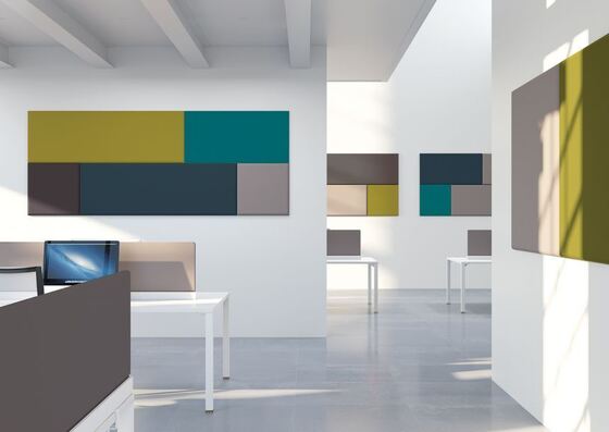 Adhesive Backing Fabric Wrapped Acoustic Wall Panels For Hall