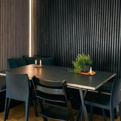 Black Acoustic Wood Wall Panel High Quality Melamine Board for Home Decor