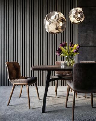 Black Wood Slat Acoustic Panel Natural Akupanel Melamine Board for Hall