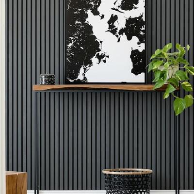 Customized Acoustic Wood Slat Panel Black Acoustic Ceiling Panel for Office
