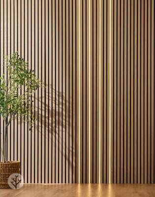 Natural Acoustic Wood Wall Panel MDF Melamine Board Akupanel for Hall