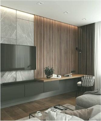 Natural Acoustic Wood Wall Panel MDF Melamine Board Akupanel for Hall