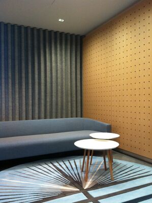 Customized Perforated Acoustic Panel Natural Melamine Board for Room Decor