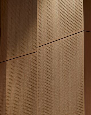 Free Samples Perforated Acoustic Panel Natural Melamine Board for Studio