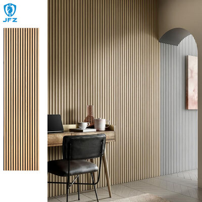 Walnut Wood Acoustic Wood Wall Panel Flame Retardant Akupanel Melamine Board for Hotel