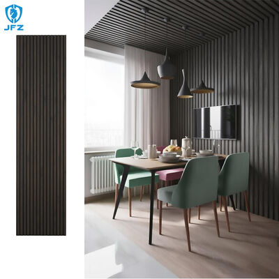  Walnut Wood Acoustic Wood Wall Panel Flame Retardant Akupanel Melamine Board for Hotel