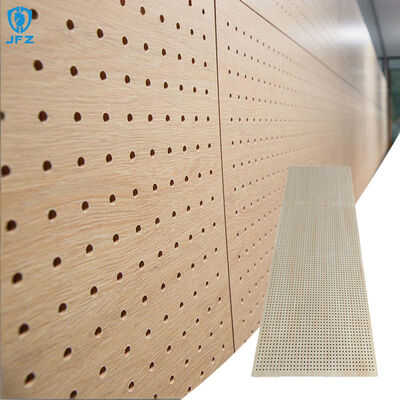 Customized Perforated Wood Acoustic Panels MDF Wood Veneer for School
