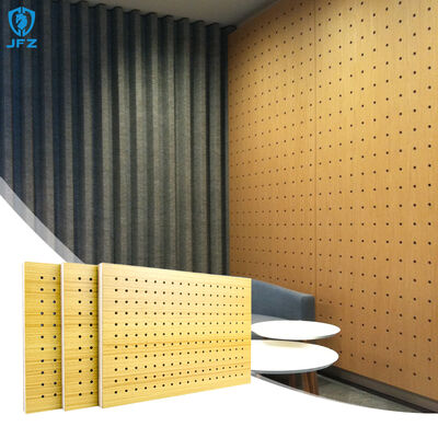 Customized Perforated Wood Acoustic Panels MDF Wood Veneer for School