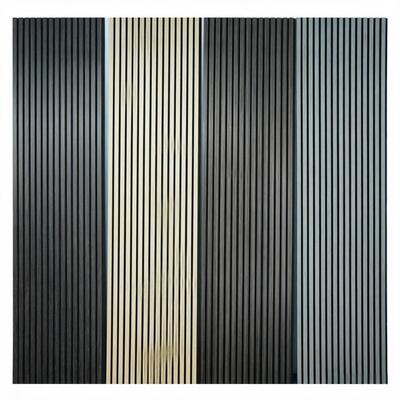 Black Acoustic Wood Wall Panel Decor Interior 3D Wall Panel for Home Decor