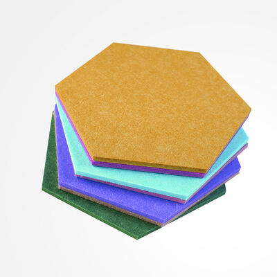 High-Density Hexagon Acoustic Panel Natural PET Polyester Fiber Acoustic Panel for Home Decor