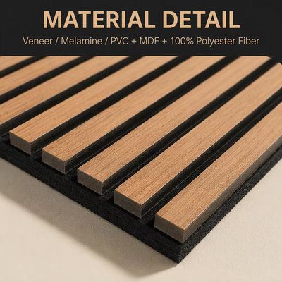 Eco-Friendly Acoustic Wood Wall Panel Durable Akupanel MDF Acoustic Ceiling Panel for Room Decor