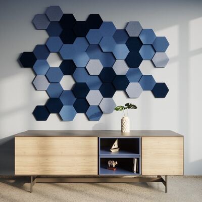 Studio Hexagon Sound Absorbing Panels Polyester Fiber PET Acoustic Felt Board