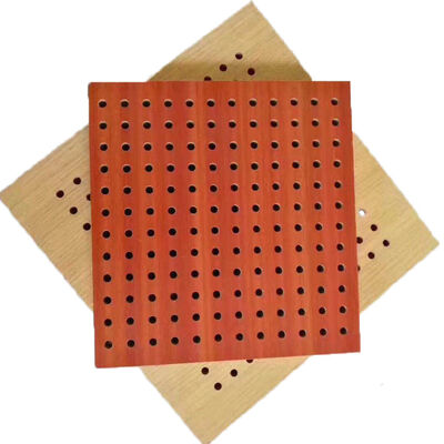 Wood Perforated Acoustic Board Natural Sound Absorbing Wall Panel