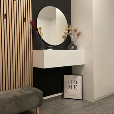 Modern Ceiling Acoustic Slat Wood Panel Sound Absorption Natural Solid Wood Akupanel