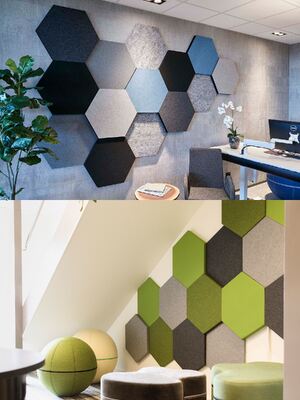 Hexagon Polyester Fiber Acoustic Panel Eco Friendly Acoustic Felt Wall Panels