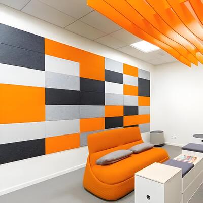 Home Decorative Polyester Fiber Acoustic Panel Durable Ceiling Acoustic Panels