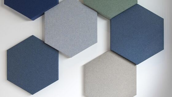 Studio Hexagon Sound Absorbing Panels Polyester Fiber PET Acoustic Felt Board