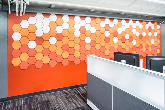 Office Polyester Wall Panels Durable PET 3D Acoustic Wall Panels