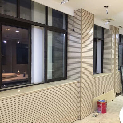 Durable Grooved Wood Wall Panel Decorative MDF Melamine Board