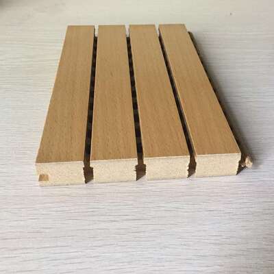 Durable Grooved Wood Wall Panel Decorative MDF Melamine Board