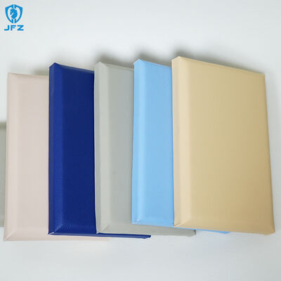 Noise Reduction Fiber Glass Foam Mat Durable Leather Wall Panel For Gym