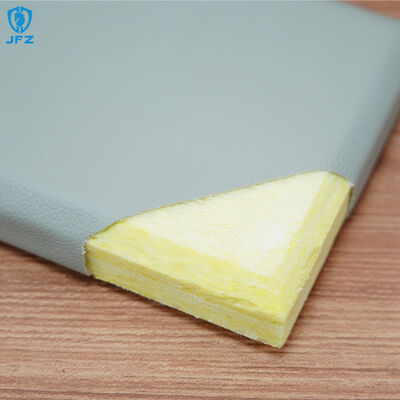 Noise Reduction Fiber Glass Foam Mat Durable Leather Wall Panel For Gym