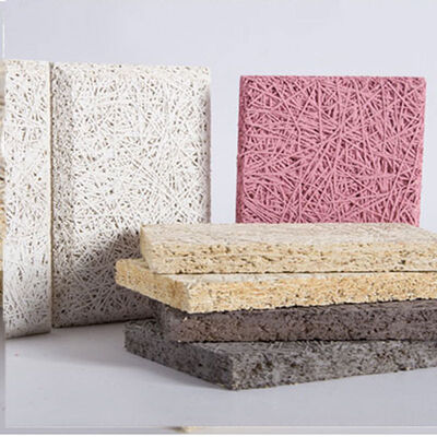 Decorative Wood Wool Acoustic Panel Fireproof Cement Board For Hall