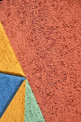 Triangle Wood Wool Acoustic Panel Custom Cement Board For Wall Decor