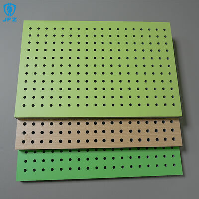 Noise Reduction Perforated Wood Acoustic Wall Panels MDF Melamine Board For School