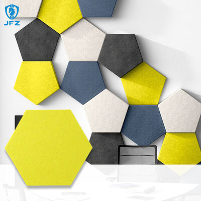 High Density PET Hexagon Acoustic Panel Durable Polyester Wall Panel
