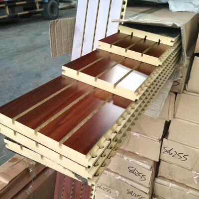Indoor Groove Wood Acoustic Panel MDF Melamine Board For Hall